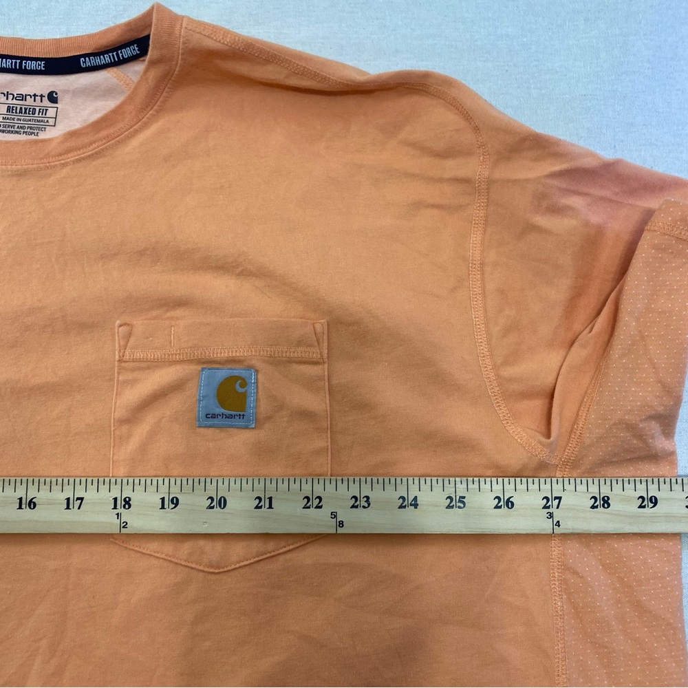 Carhartt Force T Shirt 3XL Men Orange Short Sleeve Relaxed Fit Pocket 104616-DYO - Picture 8 of 10